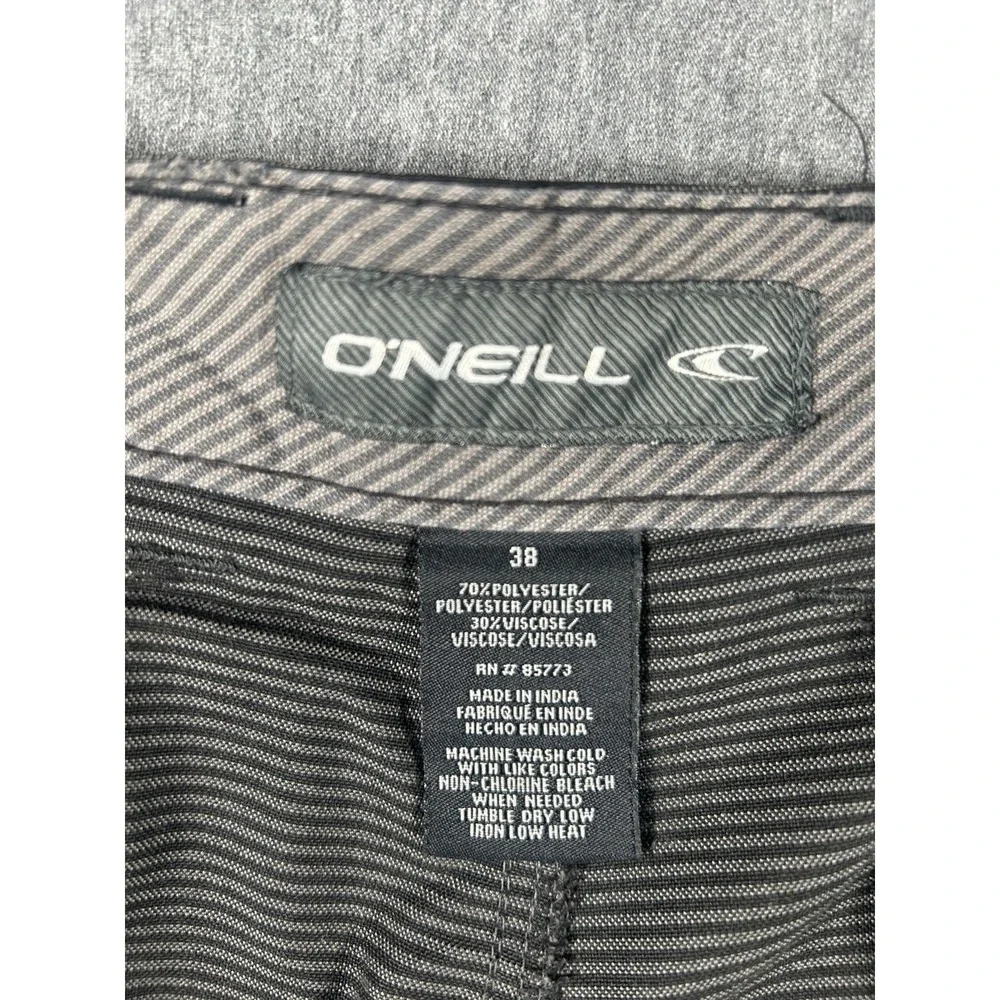 O'Neill Men's Size 38 GrayPinstripe‎ Chino WalkingShorts